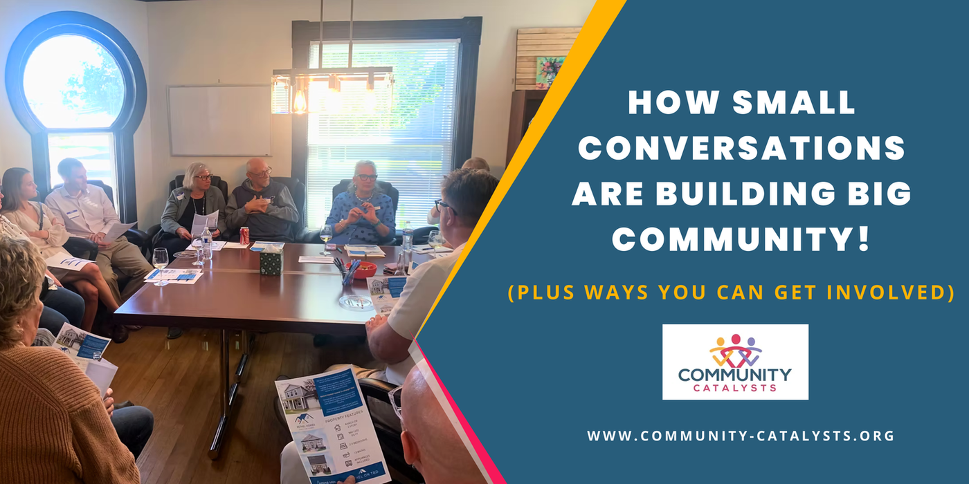 Small-group gathering at the Community Catalysts office